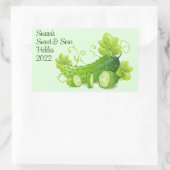 Pickles Design Conserveringslabel Rechthoekige Sticker (Tas)