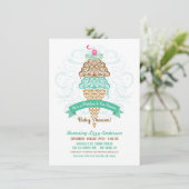 Pickles en Ice Cream Baby shower Invitation Kaart (Staand voorkant)