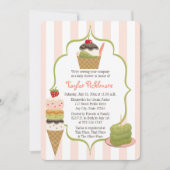 Pickles en Ice Cream Baby shower Invitation Kaart (Voorkant)