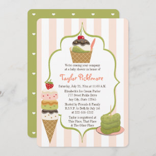 Pickles en Ice Cream Baby shower Invitation Kaart