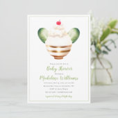 Pickles en Ice Cream Baby shower Invitation Kaart (Staand voorkant)