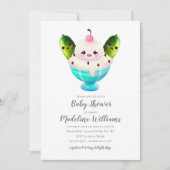 Pickles en Ice Cream Baby shower Invitation Kaart (Voorkant)