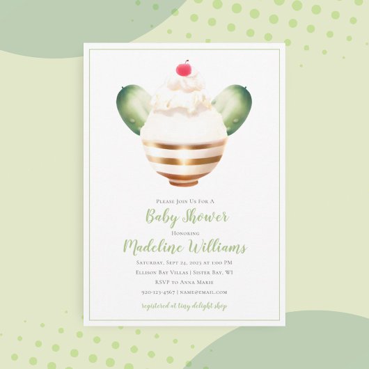 Pickles en Ice Cream Baby shower Invitation Kaart