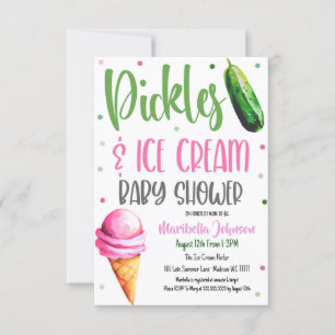 Pickles en Ice Cream Baby shower Invitation Kaart