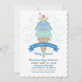 Pickles en Ice Cream Boy Baby shower Invitation Kaart (Voorkant)