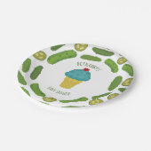 Pickles en Ice Cream Boy Baby shower Papieren Bordje (Gekanteld)
