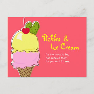Pickles en Ice Cream Briefkaart Uitnodigingen