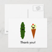 Pickles en ijs: dank je wel! briefkaart (Voorkant / Achterkant)