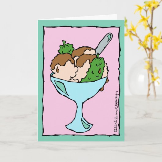 Pickles en ijs gefeliciteerd met de zwangerschap kaart (Gele Bloem)