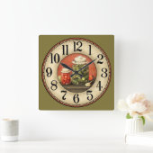 Pickles en Jars Vierkante Klok (Huis)