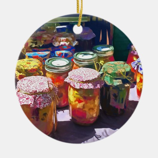 Pickles en Jellies Keramisch Ornament (Voorkant)