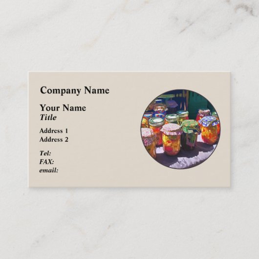 Pickles en Jellies Visitekaartje (Voorkant)