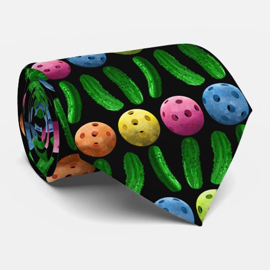 Pickles en Pickleballen - Stropdas (Opgerold)
