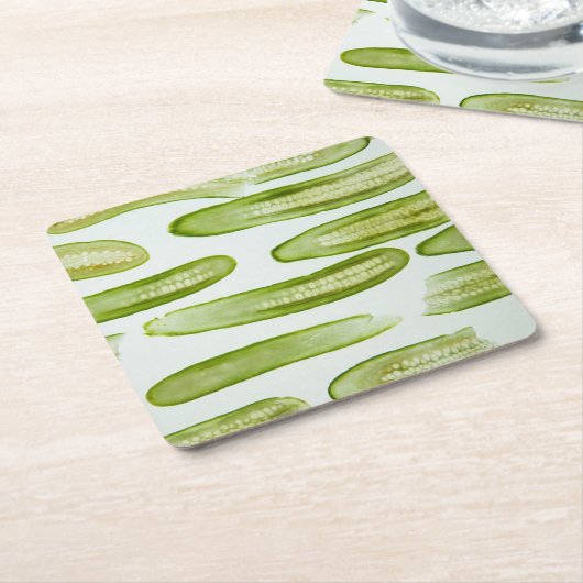 Pickles Green Kartonnen Onderzetters (Schuin)