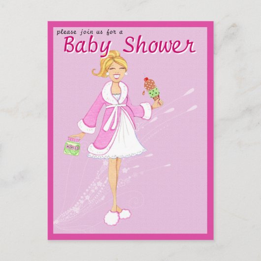 Pickles & Ice Cream Baby shower Post Kaart (Voorkant)