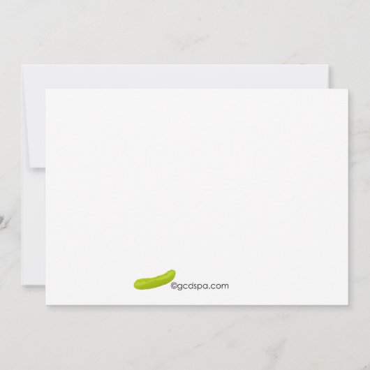 Pickles & Ice Cream Baby shower uitnodigen Kaart (Achterkant)