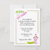 Pickles & Ice Cream Baby shower Uitnodiging (Voorkant)