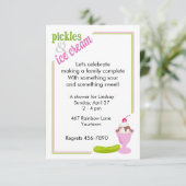 Pickles & Ice Cream Baby shower Uitnodiging (Staand voorkant)