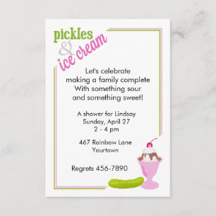 Pickles & Ice Cream Baby shower Uitnodiging