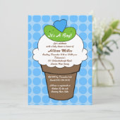 Pickles & Ice Cream Boy Baby shower Kaart (Staand voorkant)