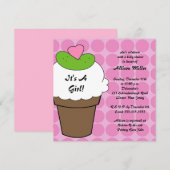 Pickles & Ice Cream Girls Baby shower Kaart (Voorkant / Achterkant)