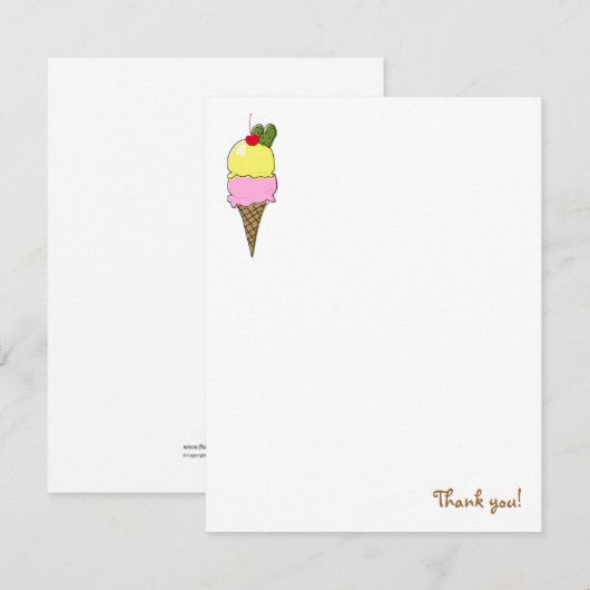 Pickles & ijsje Dank je kaarten (Voorkant / Achterkant)