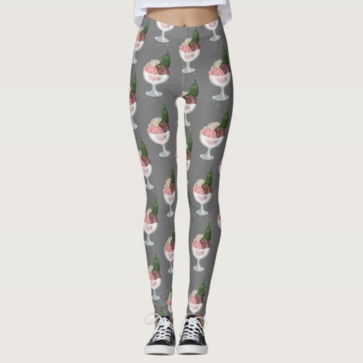 Pickles in Ice Cream Leggings (Voorkant)