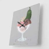 Pickles in Ice Cream Vierkante Klok (Hoek)