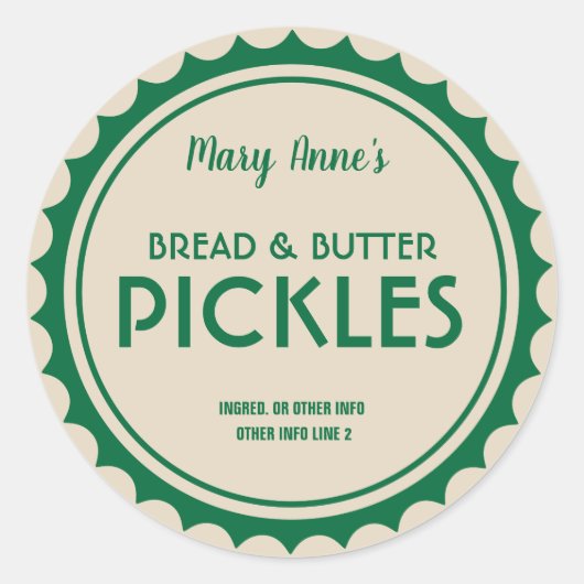 Pickles inblikpot label modern (Voorkant)