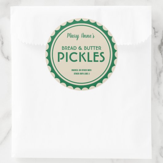 Pickles inblikpot label modern (Tas)