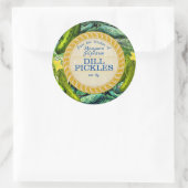 Pickles inblikt gepersonaliseerd vanuit de keuken  ronde sticker (Tas)