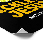 Pickles Jesus Salty And Saved Funny Jesus Pickles  Poster (Hoek)