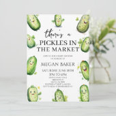 Pickles Komkommer Groene zwangerschap Baby shower Kaart (Staand voorkant)