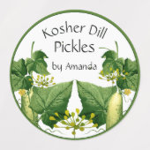 Pickles Kosher Dill Komkommer Art Labels (Design 1)