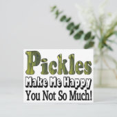Pickles maakt me gelukkig briefkaart (Staand voorkant)