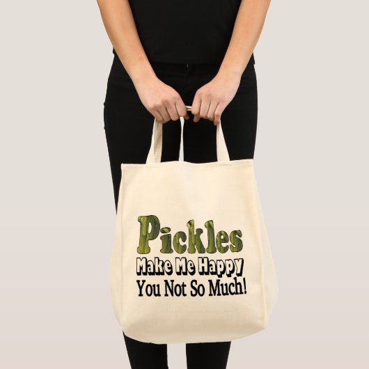 Pickles maakt me gelukkig tote bag (Voorkant (product))