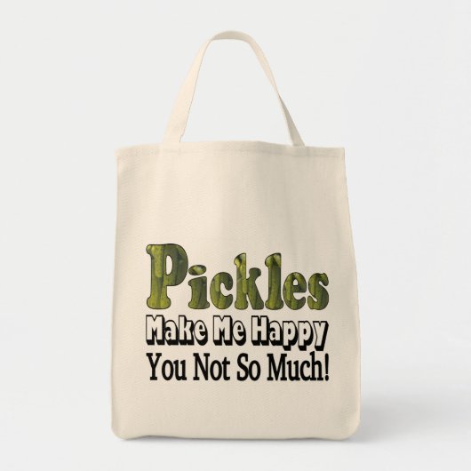 Pickles maakt me gelukkig tote bag (Voorkant)