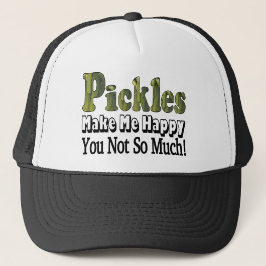 Pickles maakt me gelukkig trucker pet (Voorkant)