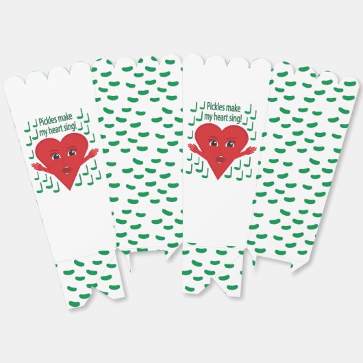 "Pickles maken mijn hart zingen!" zingend hart Bedankdoosjes (Ongevouwen)