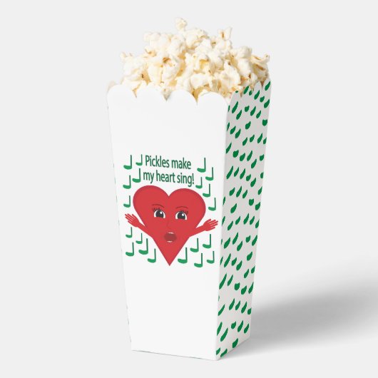 "Pickles maken mijn hart zingen!" zingend hart Bedankdoosjes (Popped)
