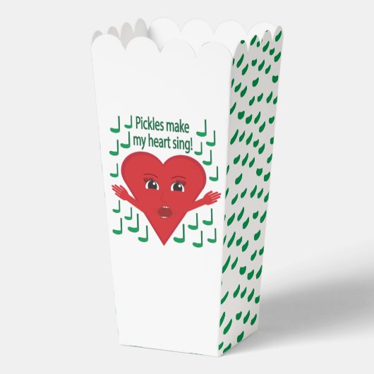 "Pickles maken mijn hart zingen!" zingend hart Bedankdoosjes (Voorkant)