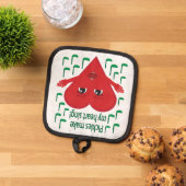 "Pickles maken mijn hart zingen!" zingend hart Pannenlap (Top down)