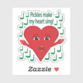 "Pickles maken mijn hart zingen!" zingend hart Sticker (Vel)