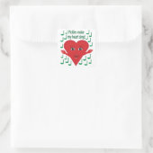 "Pickles maken mijn hart zingen!" zingend hart Vierkante Sticker (Tas)