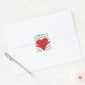 "Pickles maken mijn hart zingen!" zingend hart Vierkante Sticker (Envelop)