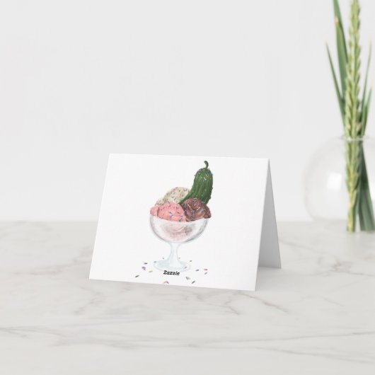 Pickles n Ice Cream Bedankkaart (Achterkant)