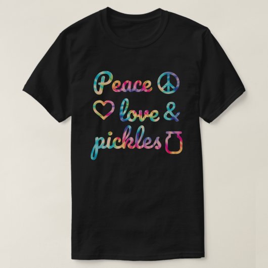Pickles Peace & Love Pickle Lover Stropdas-Dye T-shirt (Design voorkant)