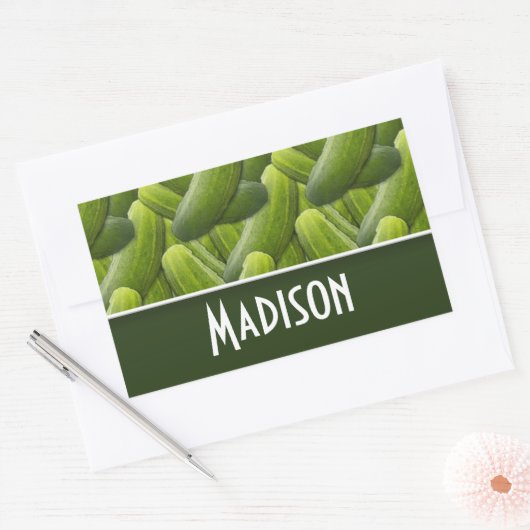 Pickles; Pickle Pattern Rechthoekige Sticker (Envelop)
