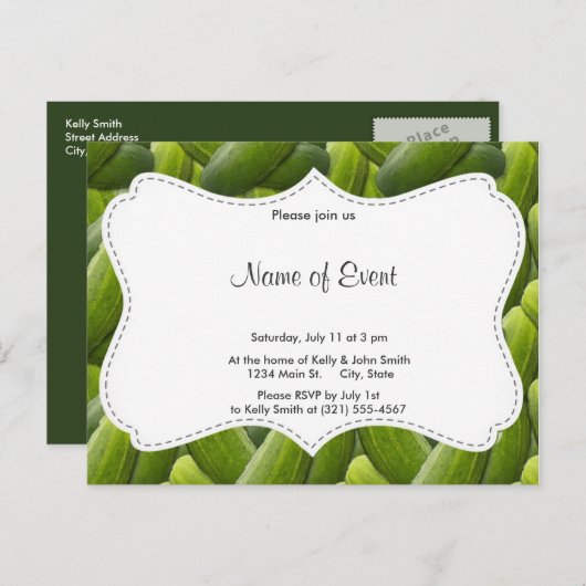 Pickles; Pickle Uitnodiging Briefkaart (Voorkant / Achterkant)