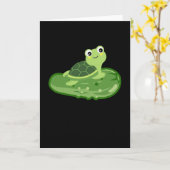 Pickles Turtle Cucumber Gherkin Children Kaart (Gele Bloem)